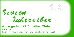 vivien kuhtreiber business card